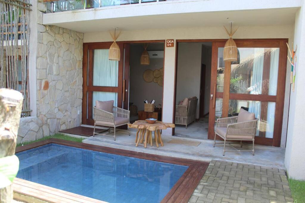 Casa De Luxo Na Praia Do Patacho - Cond. Azulu, Casa 04 Villa Porto de Pedras Luaran gambar